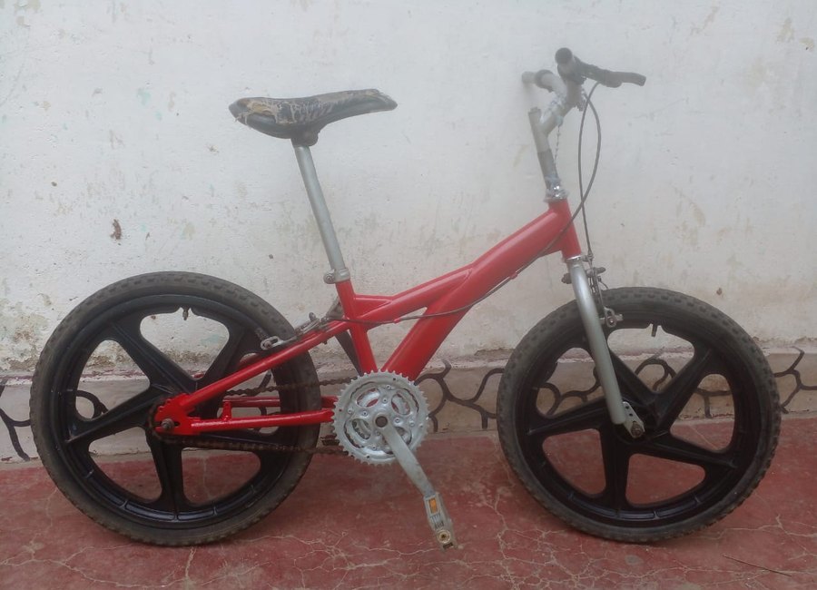 Small red cycle repair work